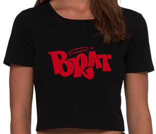 Brat - Black Crop Top