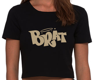 Brat - Black Crop Top