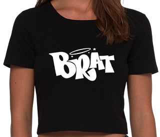 Brat - Black Crop Top