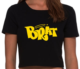 Brat - Black Crop Top