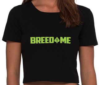 Breed Me - Queen of Spades - Black Crop Top