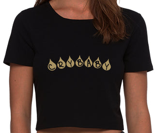 Crybaby Tear Design - Black Crop Top