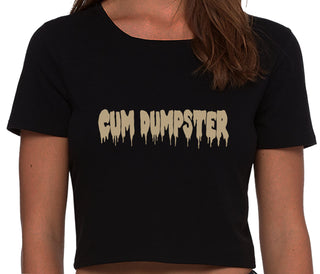 Cum Dumpster - Black Crop Top
