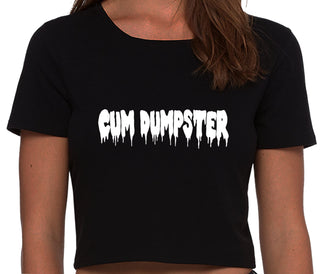 Cum Dumpster - Black Crop Top