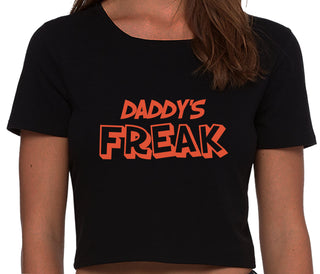 Daddy's Freak - Black Crop Top
