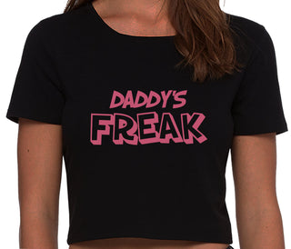 Daddy's Freak - Black Crop Top