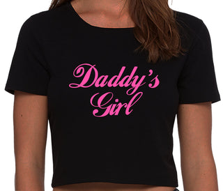 Daddy's Girl - Black Crop Top