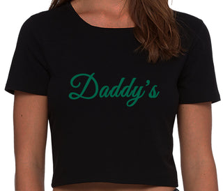 Daddy's - Black Crop Top