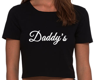 Daddy's - Black Crop Top
