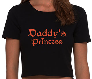 Daddys Princess - Black Crop Top