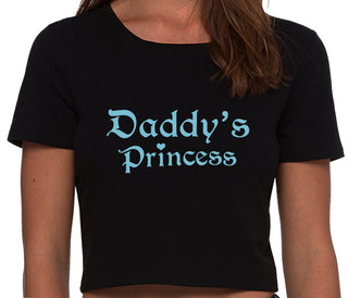 Daddys Princess - Black Crop Top