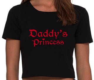 Daddys Princess - Black Crop Top
