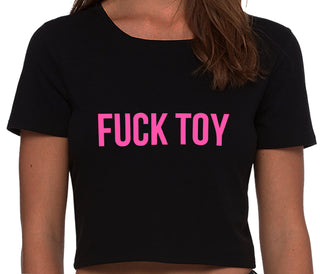 Fuck Toy - Black Crop Top