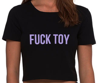 Fuck Toy - Black Crop Top