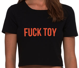 Fuck Toy - Black Crop Top