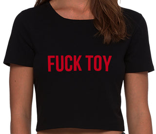 Fuck Toy - Black Crop Top