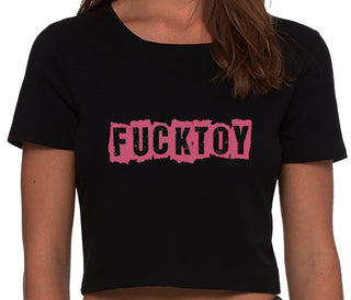 Fuck Toy - Black Crop Top