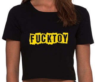 Fuck Toy - Black Crop Top