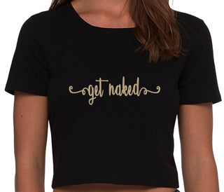 Get Naked - Black Crop Top