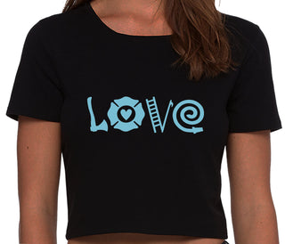 Love Fire Fighter - Black Crop Top