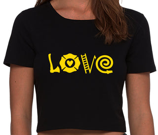 Love Fire Fighter - Black Crop Top