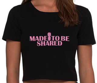 Made To Be Shared - Black Crop Top