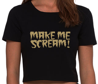 Make Me Scream - Black Crop Top
