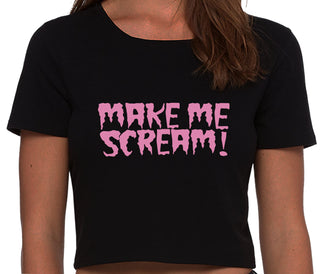 Make Me Scream - Black Crop Top