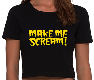 Make Me Scream - Black Crop Top