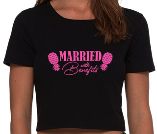 Married With Benefits - Black Crop Top