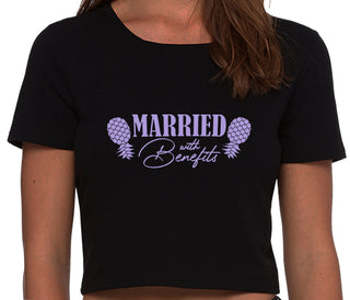 Married With Benefits - Black Crop Top