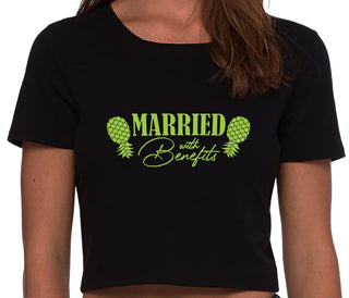Married With Benefits - Black Crop Top