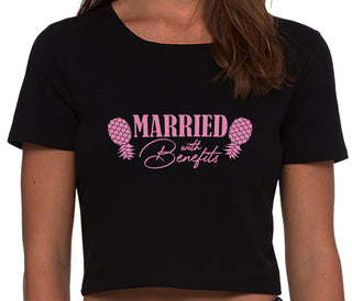 Married With Benefits - Black Crop Top