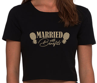 Married With Benefits - Black Crop Top