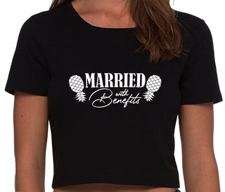 Married With Benefits - Black Crop Top