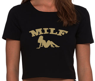 MILF - Black Crop Top