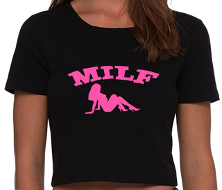 MILF - Black Crop Top