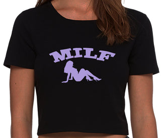 MILF - Black Crop Top