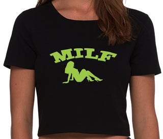 MILF - Black Crop Top