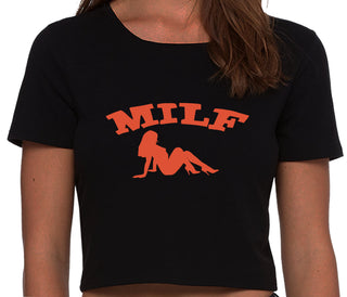 MILF - Black Crop Top