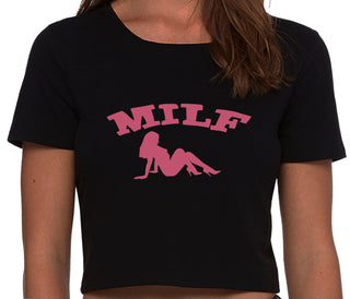 MILF - Black Crop Top