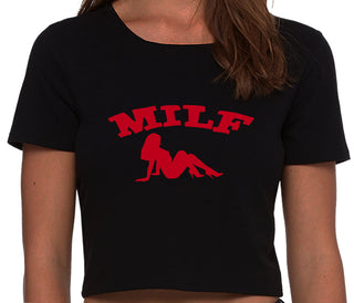MILF - Black Crop Top