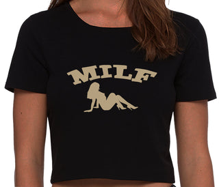MILF - Black Crop Top