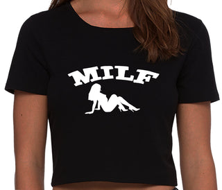 MILF - Black Crop Top