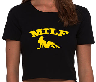 MILF - Black Crop Top