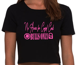 No Caged Cuck Cock - Bulls Only - Black Crop Top