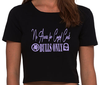 No Caged Cuck Cock - Bulls Only - Black Crop Top