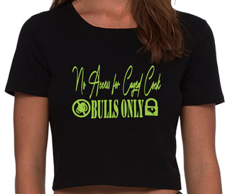 No Caged Cuck Cock - Bulls Only - Black Crop Top