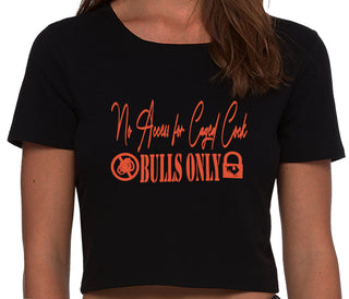 No Caged Cuck Cock - Bulls Only - Black Crop Top