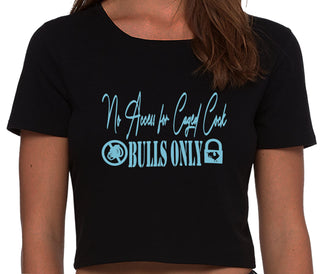 No Caged Cuck Cock - Bulls Only - Black Crop Top